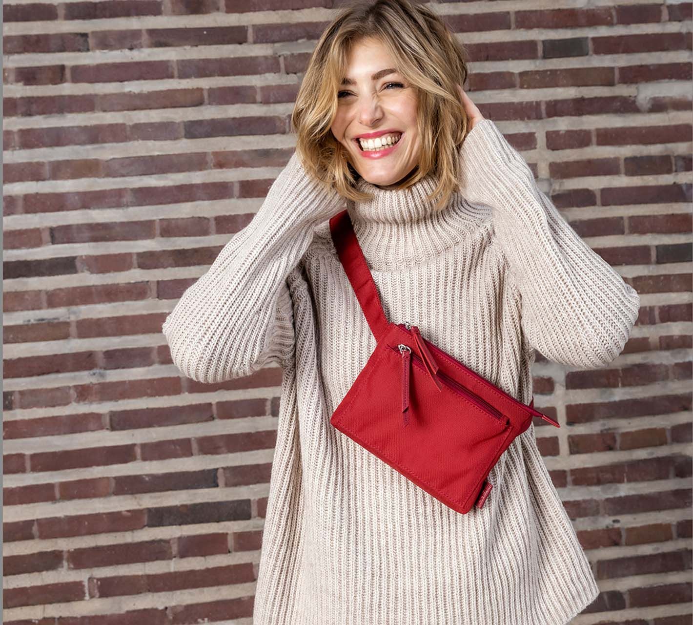 Persen Verlag Solid Pearl - Schulter- & Gürteltasche - red