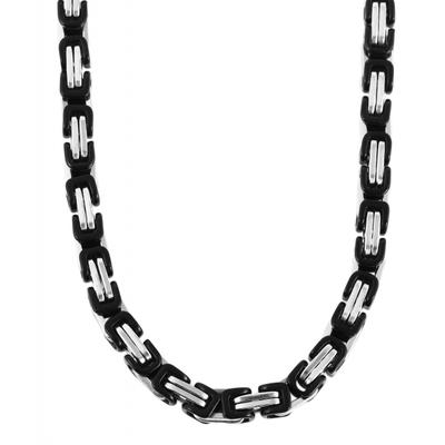 Kette ohne Anhänger ADELIA´S "Herren Edelstahl Königskette Halskette" Gr. 43, silber, Halsketten, Herren, 43, Edelstahl