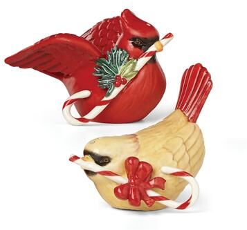 Lenox Winter Greetings Bird Figurine Salt & Pepper Set