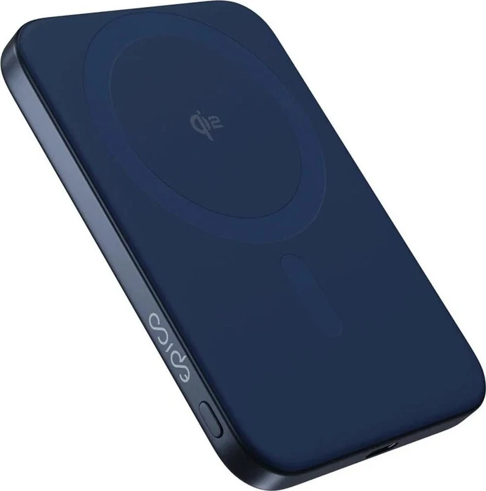Epico UltraPack Qi2 5000mAh Mag+ schlanke Aluminium drahtlose Powerbank EM51 - blau