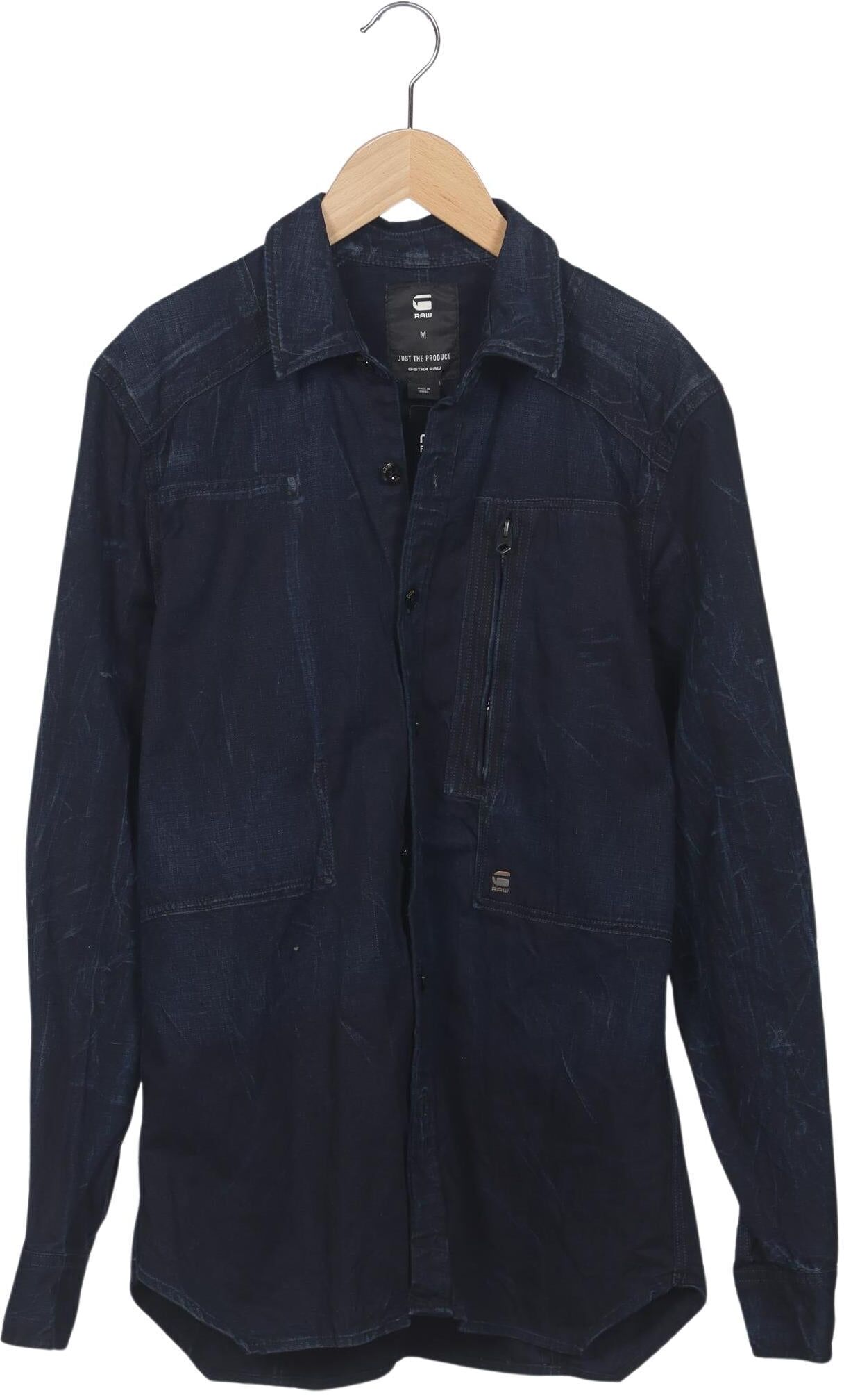 G Star RAW Herren Hemd, Marineblau, Gr. M, Baumwolle - Second Hand