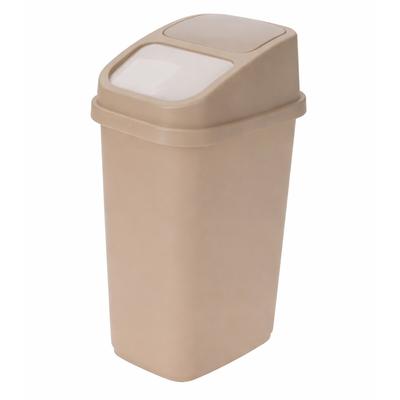 Mojawo Waste Bin Mülleimer Kosmetikeimer Bad Schwingdeckel 5L Beige