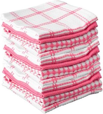 T-fal Textiles 12 Pack Flat Waffle Cotton Kitchen Dish Cloth Set