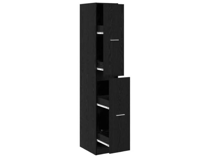 Heofavd Apothekerschrank Schwarz Eichen-Optik 30 x 41 x 174,5 cm
