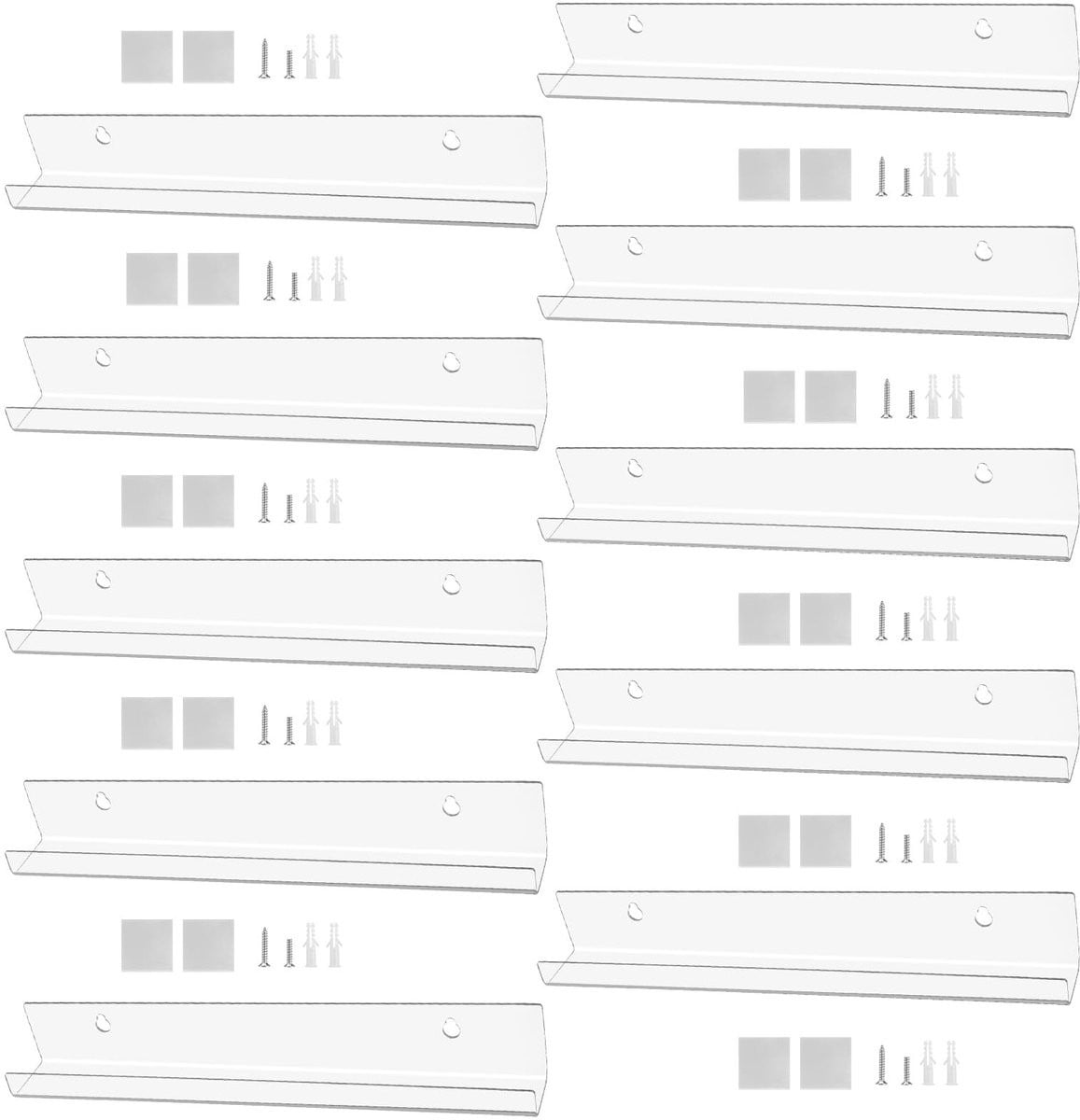 Dailygoods Wandhouder Acryl voor Vinylplaten en Foto's - 30,5 cm