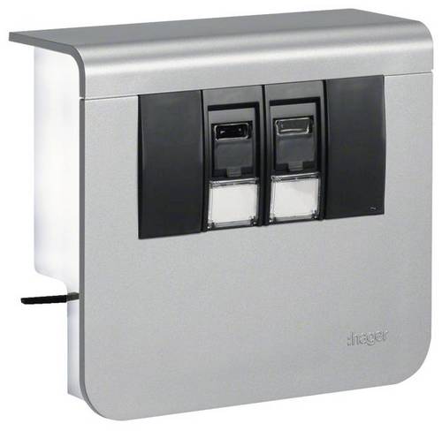 SL20055907D1 Elektro-Sockelleisten-Zubehör Geräteeinsatz RJ45 Cat.6 Aluminium 1St.