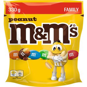 M&Ms Schokobonbons Peanut, Family Pack, Erdnüsse in Milchschokolade, 330 g