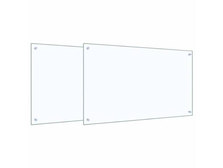 vidaXL Küchenrückwand 2 stk. Transparent 100 x 60 cm Gehärtetes Glas