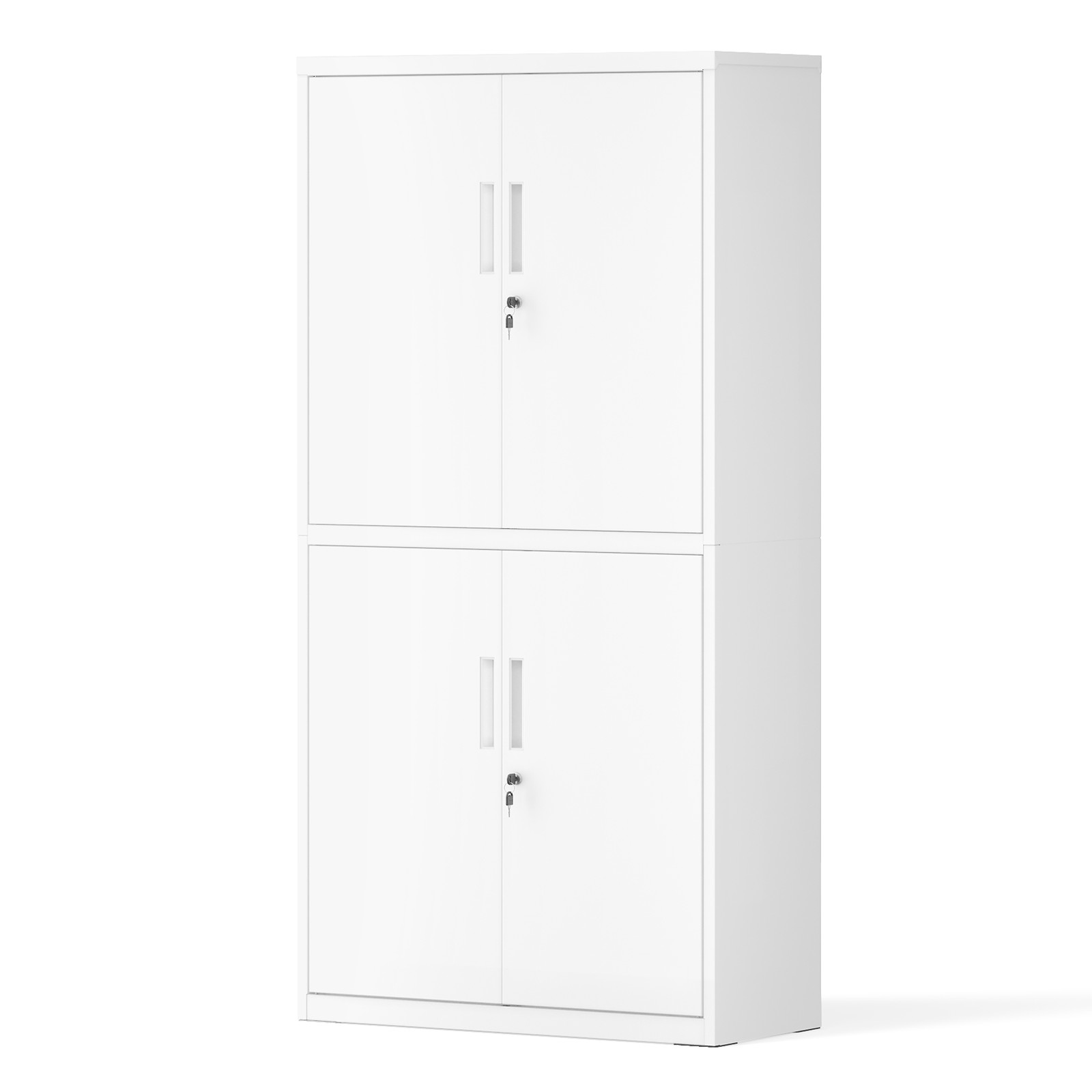 SONGMICS Aktenschrank, Aufbewahrungsschrank, 40 x 80 x 180 cm OMCB35016WG01