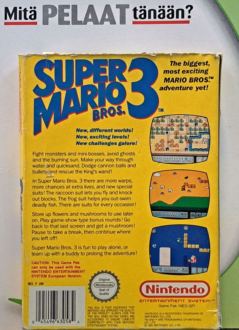 Super Mario Bros. 3 (CIB) NES (Käytetty)