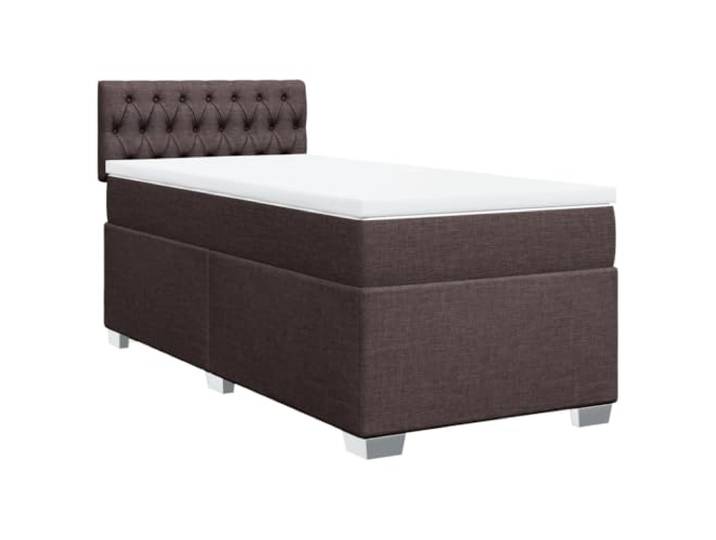 PUGYNBK Boxspringbett mit Matratze, 90 x 190 cm Polyestergewebe, Taschenfederkerne, Kopfteil, Lattenrost