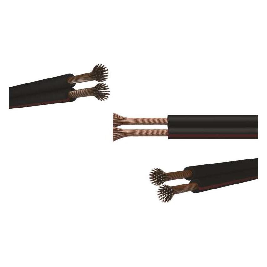 Emos Twisted-Pair-Kabel ECO 2x1,0mm, schwarz-rot, 100m (100 m) (43038451)