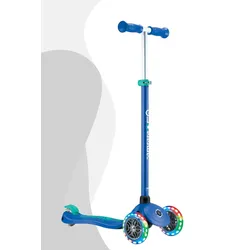Globber Primo Plus Lights mit Leuchtrollen / 3-Wheels-Scooter, Farbe: Fuchsia Pink