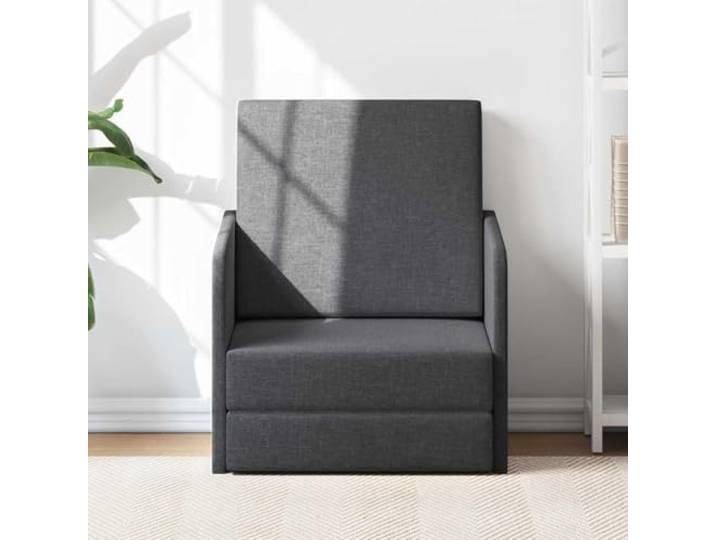 Schlafsessel, dunkelgrau, Stoff, Stuhl, Bett, klappbar, Struktur Kiefer Geräumige Sitzfläche, Gästebett, klappbare Rückenlehne, verdickter Schaumstoff, langlebiger Kiefernrahmen, 110 kg