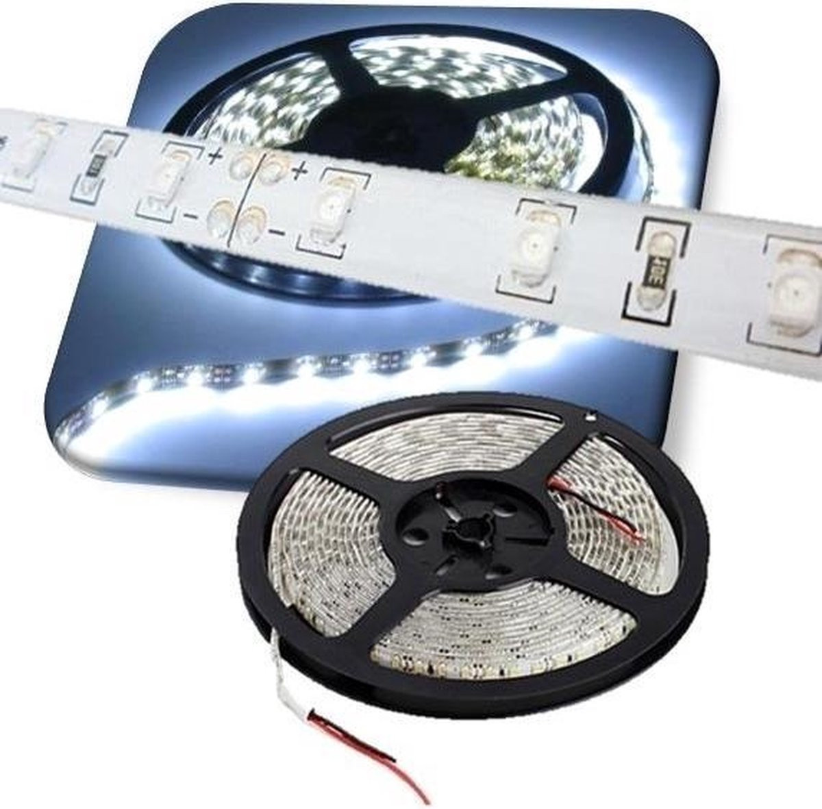ABC-Led LED strip 5 meter koud wit 6000K 12 volt 5050 SMD dimbaar