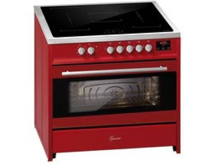Cuisinière à induction - GURARI - E 913 R - 90 cm - Rouge - Table de cuisson à induction