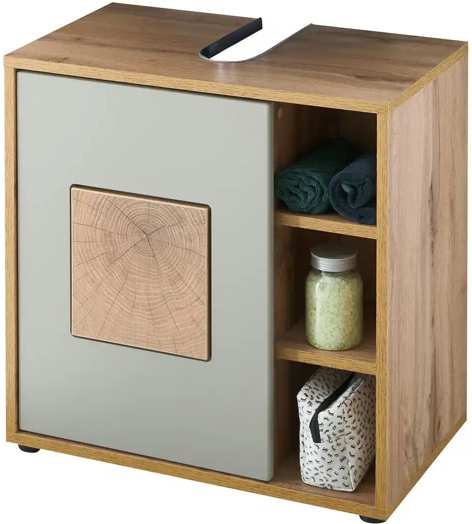 Höffner Waschbeckenunterschrank  Gremminer See ¦ holzfarben ¦ Maße (cm): B: 60 H: 60 T: