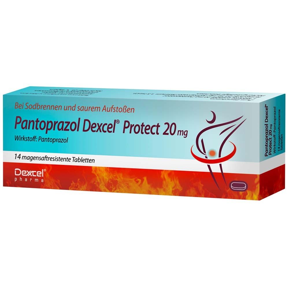 Pantoprazol Dexcel Protect 20 mg magensaftres.Tab. 14 St Tabletten magensaftresistent