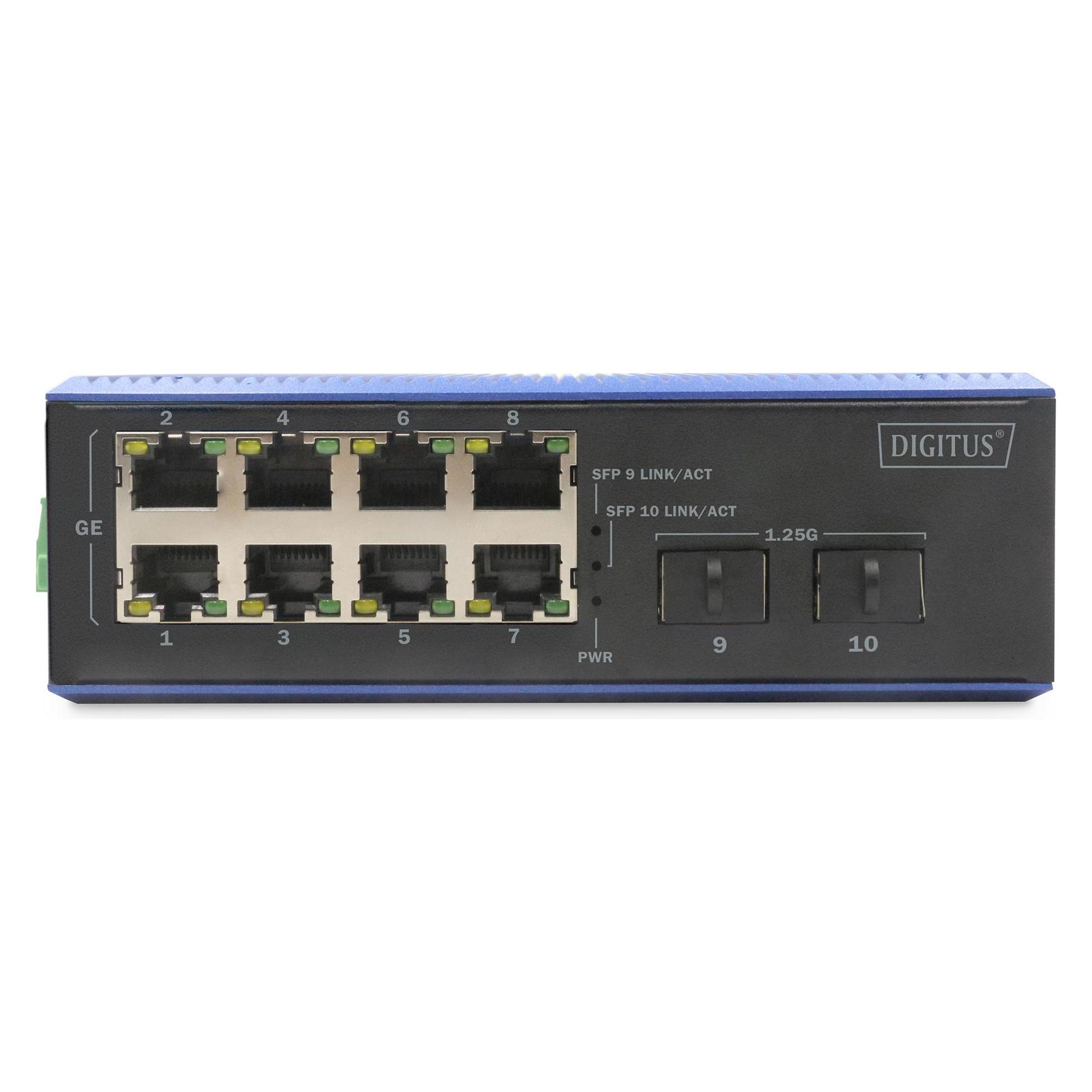 Digitus Industrial 8 +2-Port Gigabit Ethernet Switch (10 Ports) (DN-651150)