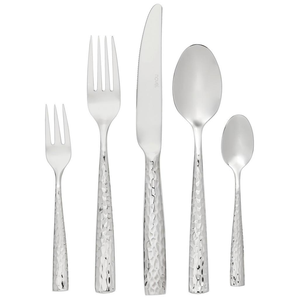 Novel Besteck-Set , Edelstahlfarben , Metall , 30-teilig , Lfgb , rostfrei, lebensmittelecht , Besteck, Besteck-Sets