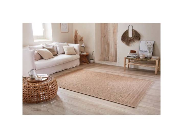 Tapis intérieur extérieur effet jute naturel sisal - NAZAR RUGS - 80x150 cm - NATURE - Beige