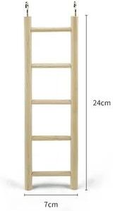 Uplifted Goods Wooden Climbing Ladder Toy For Hamsters Birds And Small Pets 24x7cm