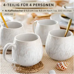 Sänger Geschirr, Tasse, Kaffeebecher Set Korfu (300 ml, 4x)