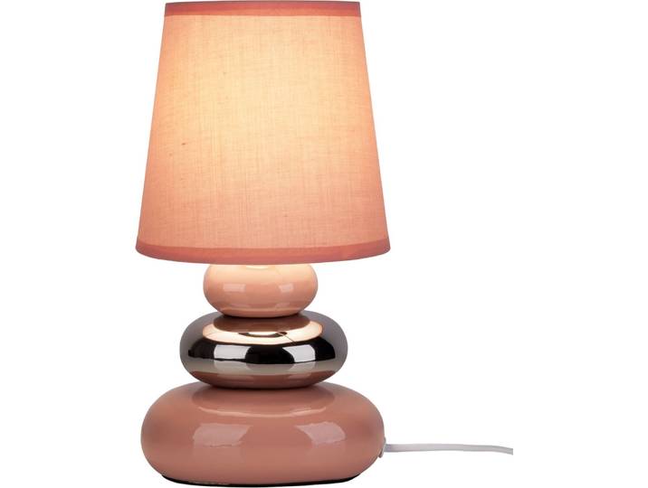 Lampe de table Salon Lampe de table Chambre à coucher Céramique Tissu Rose 3045332