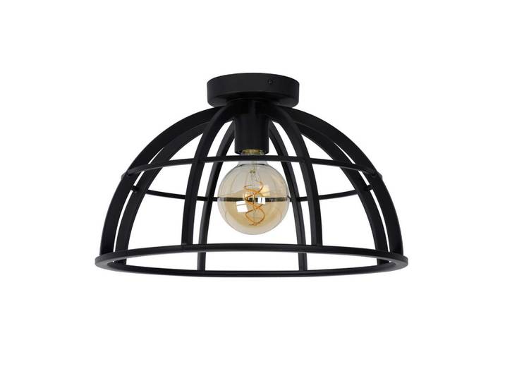 Lucide Led-Deckenleuchte Dikra, Schwarz, Metall, rund, 40x24x40 cm, RoHS, Reach, Lampen & Leuchten, LED Beleuchtung, LED-Deckenleuchten