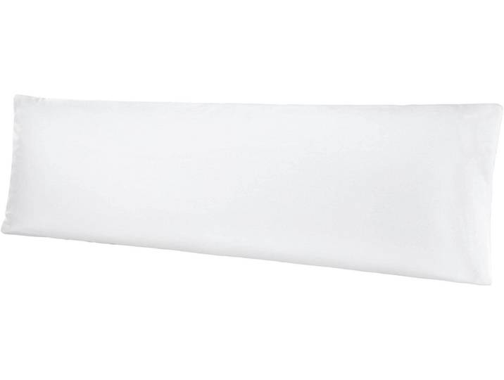 Kissenbezug BELLANA Mako-Jersey , weiss (weiß), B:40cm L:140cm, Jersey, Obermaterial: 100% Baumwolle, Kissenbezüge, Kissenbezug, für Seitenschläferkissen