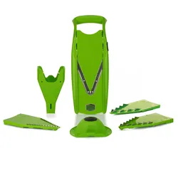 Börner V5 PowerLine Mandoline Slicer 7-1 Set Starter-Set, Vegetable Cutter with Safety Insert, Slice Insert, 2 Blade Inserts, Food Safety Holder and Multibox