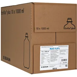 Isotone Kochsalz-lösung 0,9% Braun Ecofl 10X1000 ml