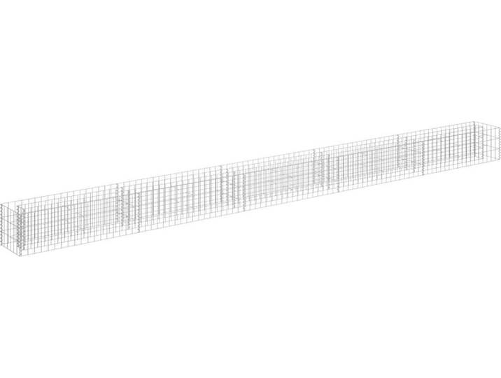 vidaXL Gabionen-Hochbeet Verzinkter Stahl 450×30×30 cm