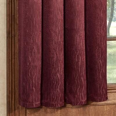 Touch of Class Essential Blackout Short Grommet Curtain Panel 56 x 54, 56 x 54, Burgundy