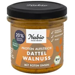 Nabio Protein Aufstrich Dattel Walnuss mit Roter Linse bio