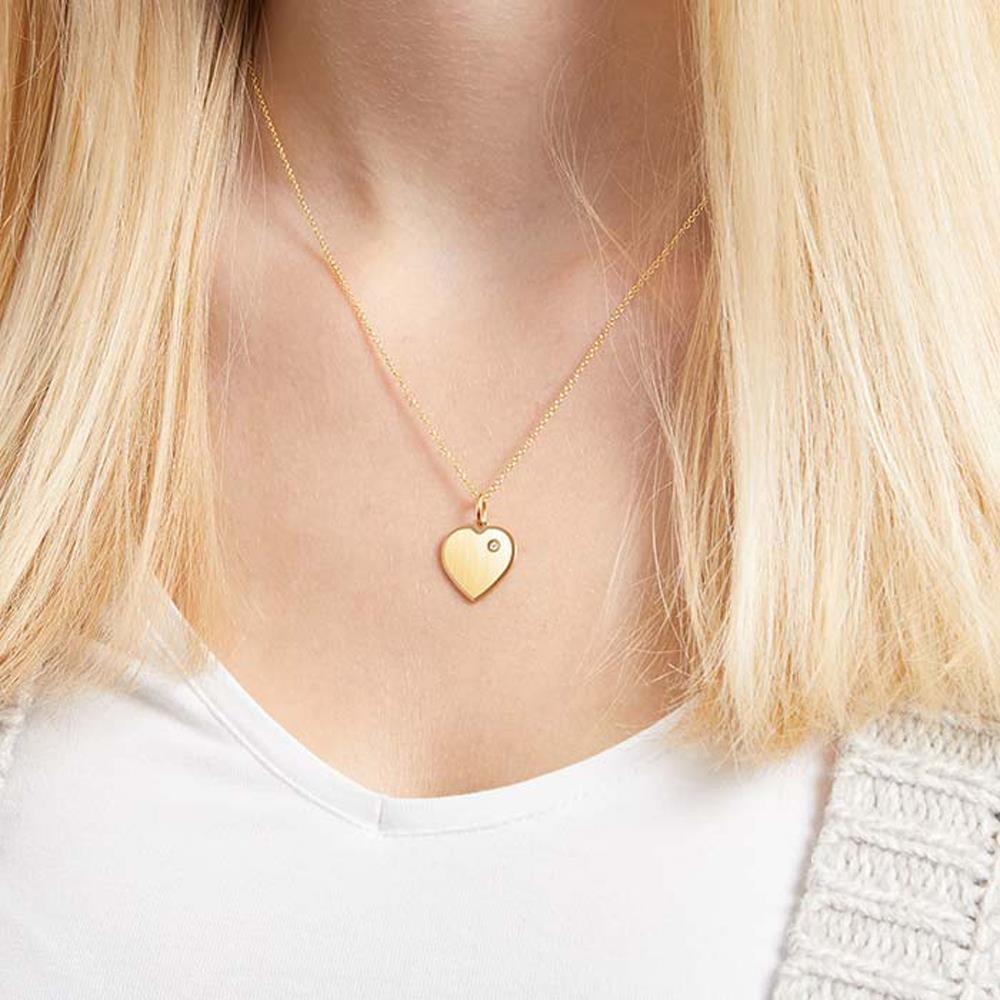 Unique Vergoldete Silberkette inkl. Herzanhänger gold