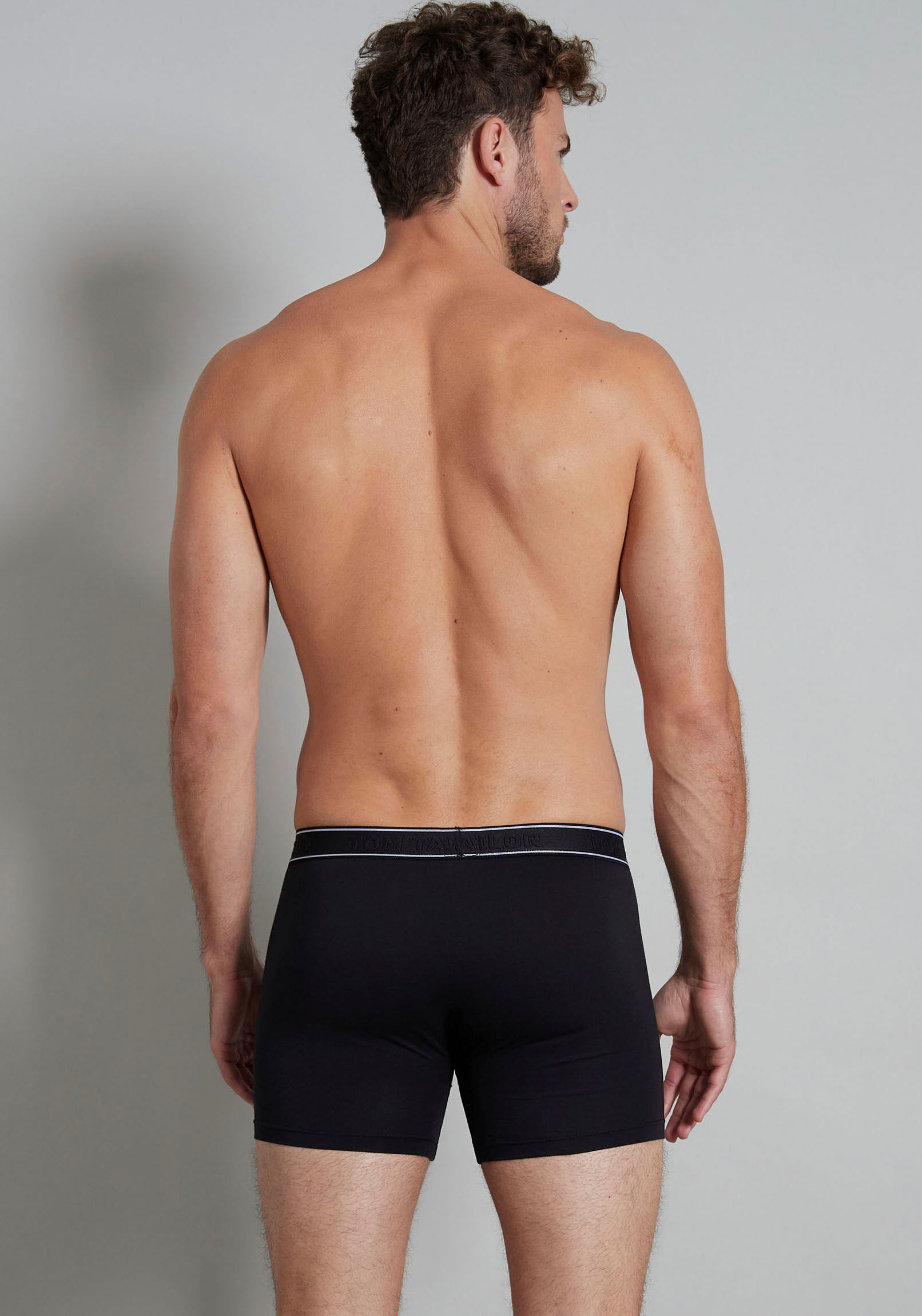 Lange Unterhose TOM TAILOR "Vancouver", Herren, Gr. 4 (S), Single Jersey, schwarz (schwarz, dunkel, uni), Single Jersey, Obermaterial: 48% Baumwolle, 48% Modal, 4% Elasthan, unifarben, bequem, Unterhosen Lange Unterhose, bequem, eng, elastisch, basic, Log