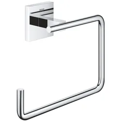 Grohe, Handtuchhalter + Handtuchhaken, Start Cube QuickFix Handtuchring, klebbar, chrom