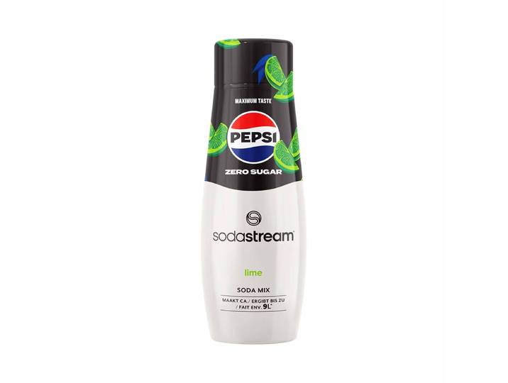 Sodastream Pepsi Zero Sugar Lime 440 ml Sirup – Wassersprudler Sirup – schwarz / weiss