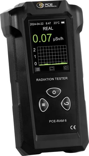 PCE Instruments PCE-RAM 6 Geiger-Müller-Zählrohr Strahlung: Gamma, Röntgen, Beta akustischer Warnton