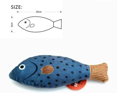 Uplift Essentials 3D Simulation Catnip Interactive Plush Fish Toy dot Sculpture