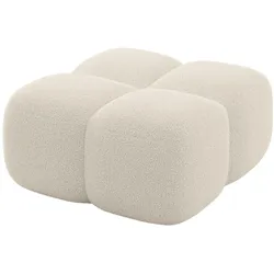 POUF Miko-Puf 90x90x45 cm Beige Bouclé Modular Sitzhocker
