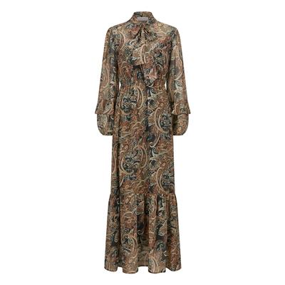 Abendkleid NICOWA "ARIWELA", Damen, Gr. 40, beige paisley, Kleider Abendkleid, weich fließender Chiffon