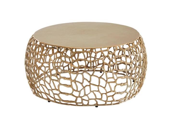 Mid.you Couchtisch, Gold, Metall, rund, rund, 66x30x66 cm, Wohnzimmer, Wohnzimmertische, Couchtische