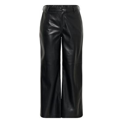Stoffhose KAFFE CURVE "KAFFE Curve Hose KClorinda", Damen, Gr. 48, Normalgrößen, schwarz (schwarz deep), Hosen Stoffhose