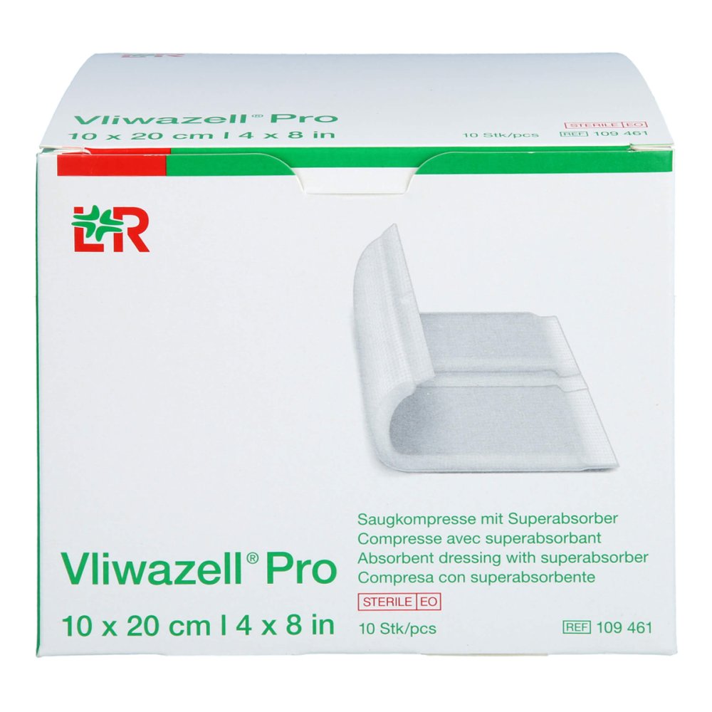Avitamed GmbH Vliwazell Pro Superabsorb.kompr.steril 10x20 Cm 18223315