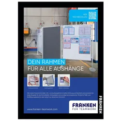 FRANKEN Magnetrahmen selbstklebend PRO A4 schwarz