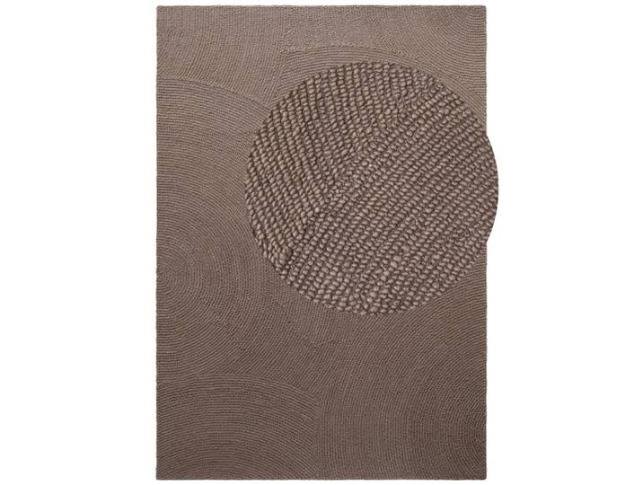 Tapis laine elena motifs arcs taupe 80x300cm