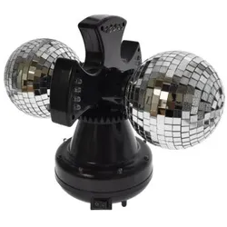 Music Legs Twin Mirror Ball lamp LED (501114) (30 cm), Spiegelkugel, Silber