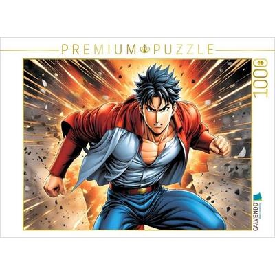 CALVENDO Puzzle Manga Superheld Riku Arashino - Der Sturmwanderer | 1000 Teile Lege-Größe 64x48cm Foto-Puzzle für glückliche Stunden